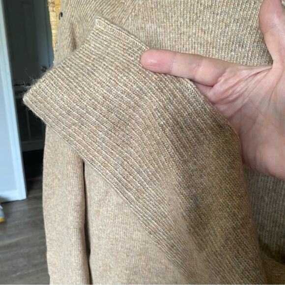 NWT Reba Tan Knit Sweater with sequin detailing XL Cozy wool nylon acrylic blend - Picture 9 of 9